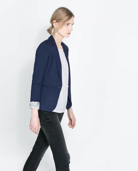 zara blue blazer canada.